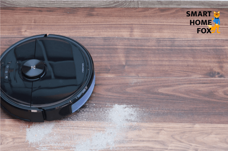 Roborock S6 MaxV пылесосит песок на твердом полу